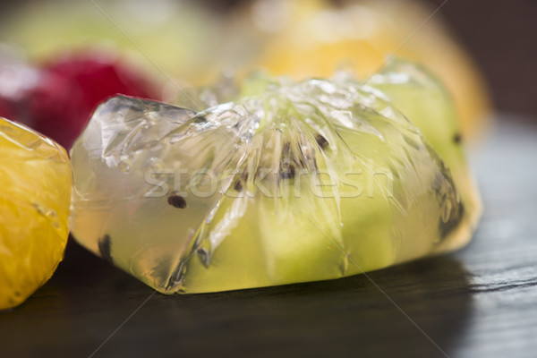 Jello dessert with fruits Stock photo © joannawnuk