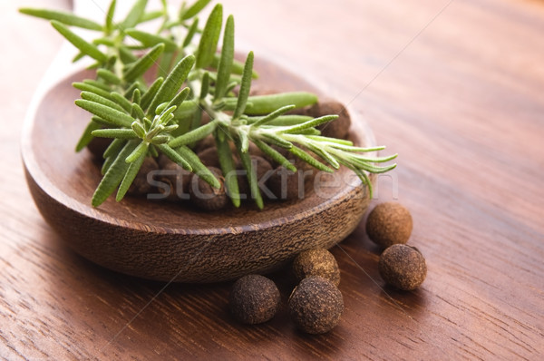 allspice with fresh rosemary Stock photo © joannawnuk