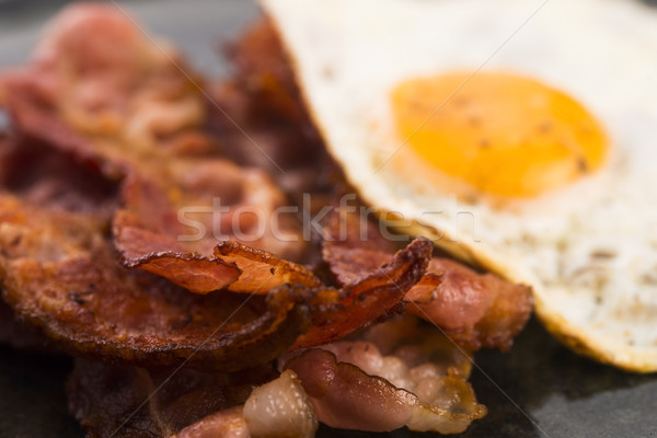 Fried Egg And Bacon Rashers Stock photo © joannawnuk