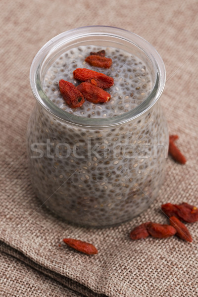 Stock photo: Chia seed pudding