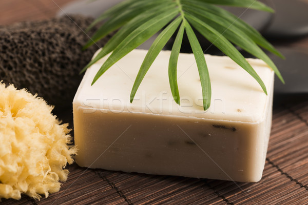 Stock photo: Spa setting with natural soap