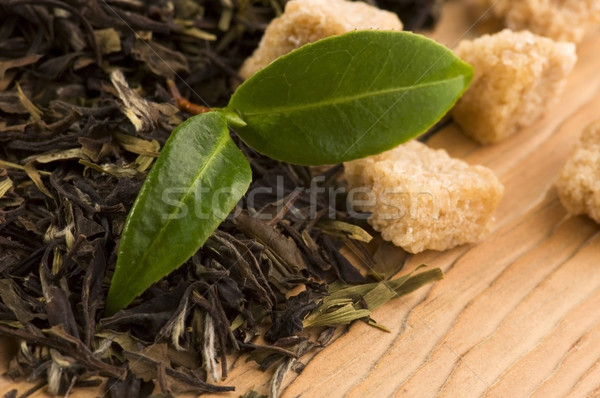 Groene thee blad asian japans asia cultuur Stockfoto © joannawnuk