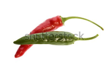 hot chilli peppers isolated on white Stock photo © joannawnuk