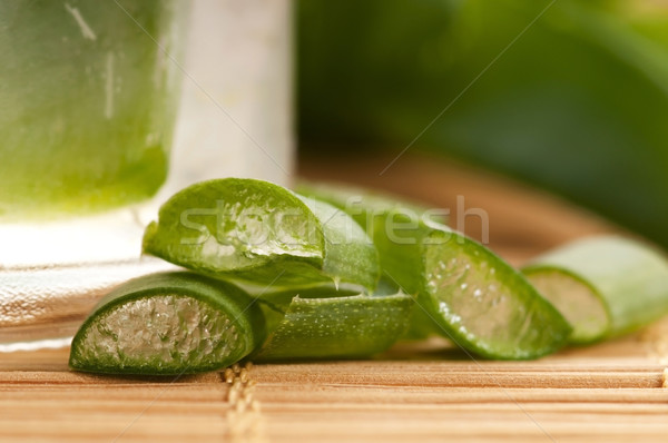 aloe vera juice with fresh leaves Stock photo © joannawnuk