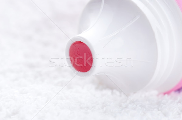 toothbrush and strawberry tooth paste Stock photo © joannawnuk