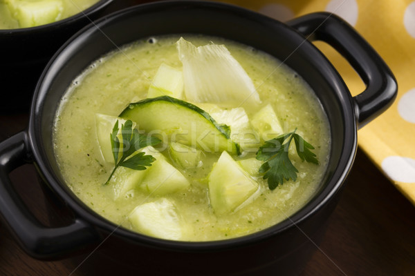冷たい キュウリ スープ ハーブ 新鮮な ストックフォト © joannawnuk