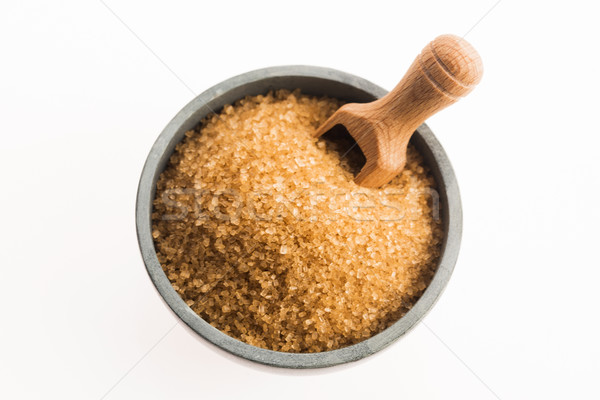 Stock photo: brown sugar isolated on a white background