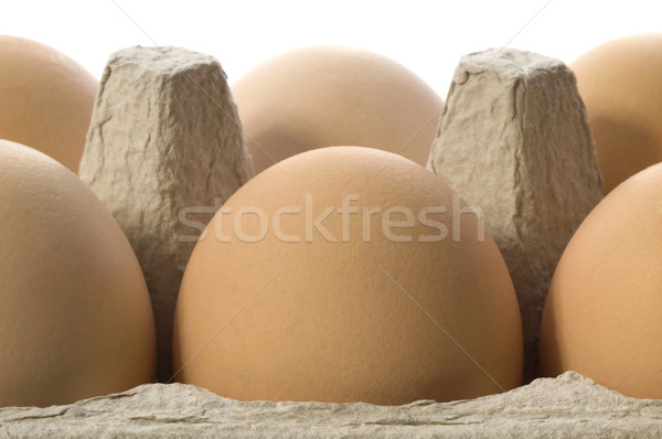 eggs in a grey cardboard carton box Stock photo © joannawnuk