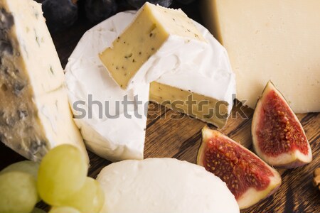 Foto stock: Queso · frutas · uvas · frutas · restaurante