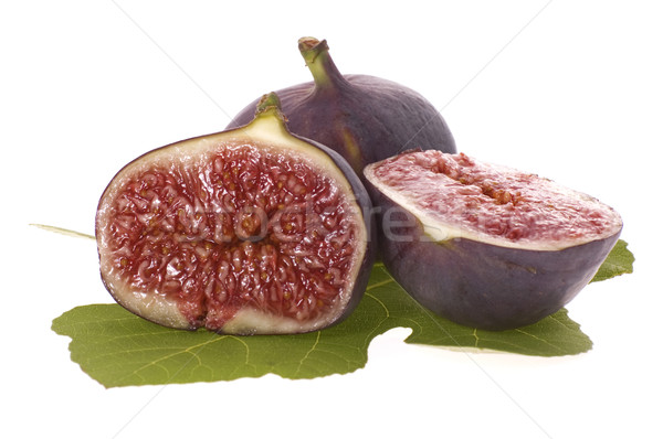 Fraîches fruits feuille isolé blanche alimentaire [[stock_photo]] © joannawnuk