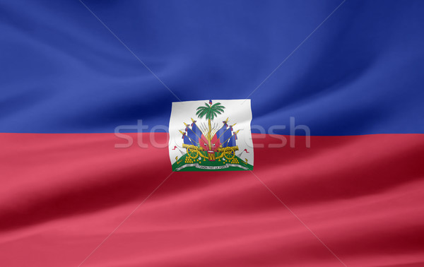 Vlag Haïti zee doek banner caribbean Stockfoto © joggi2002