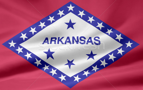 Flagge Arkansas Sternen rock rot weiß Stock foto © joggi2002