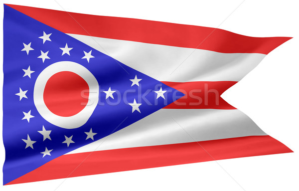 Stock fotó: Zászló · Ohio · csillagok · piros · fehér · szabad