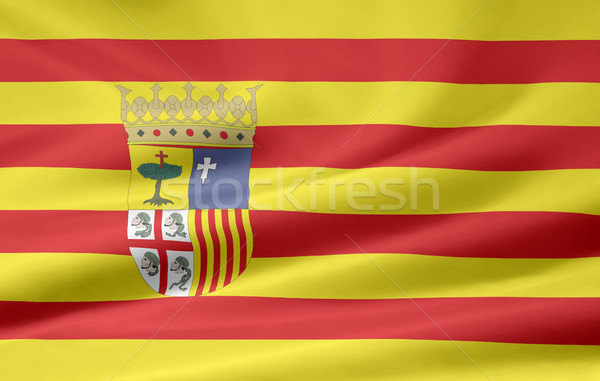 Flag of Aragon - Spain Stock photo © joggi2002