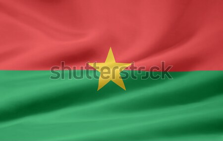 Banderą Burkina Afryki tkaniny banner symbol Zdjęcia stock © joggi2002