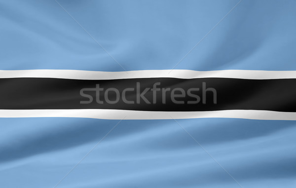 Banderą Botswana tkaniny włókienniczych banner ilustracja Zdjęcia stock © joggi2002