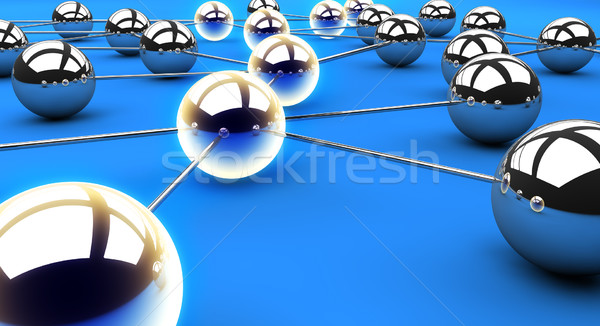 Netwerk pad verlicht metaal veiligheid team Stockfoto © joggi2002