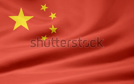 Flagge China Wind chinesisch Tuch Banner Stock foto © joggi2002