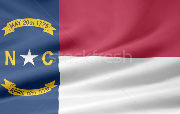 Bandera Carolina del Norte estrellas azul rojo blanco Foto stock © joggi2002