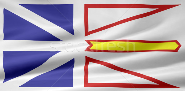 Stockfoto: Vlag · newfoundland · labrador · Canada · wind · land