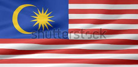 Vlag Maleisië land doek textiel moslim Stockfoto © joggi2002