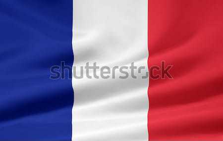 Flagge Frankreich Land Tuch Banner Illustration Stock foto © joggi2002