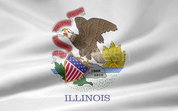 Zdjęcia stock: Banderą · Illinois · gwiazdki · biały · wolna · tkaniny
