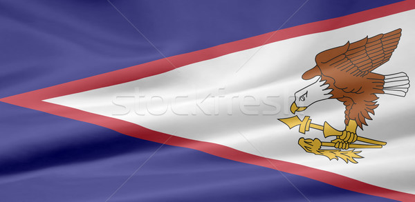 Vlag Amerikaans Samoa ontwerp wind land doek Stockfoto © joggi2002