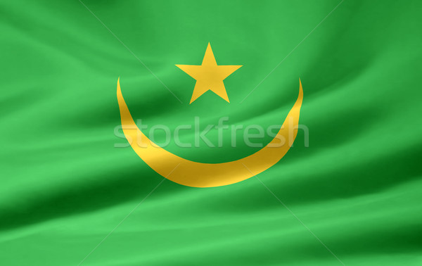 Pavilion Mauritania Africa pânză steag simbol Imagine de stoc © joggi2002