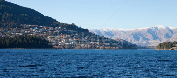 A happy sunny day along Wakatipu lake Queenstown Southern island Stock photo © JohnKasawa