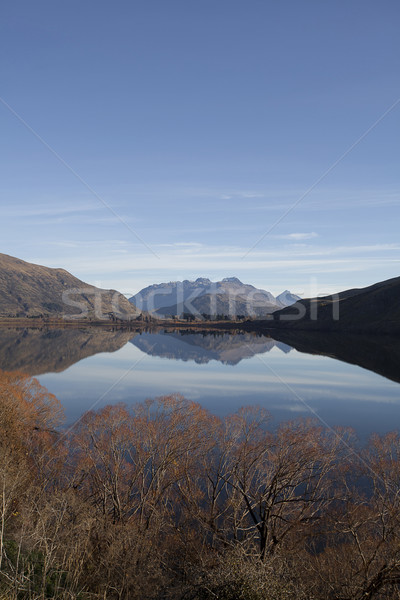 Hayes lake on a sunny day in early autumn season NZ New Zealand Stock photo © JohnKasawa