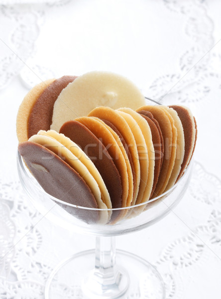 Vanille chocolade biscuits glas koffie tijd Stockfoto © JohnKasawa