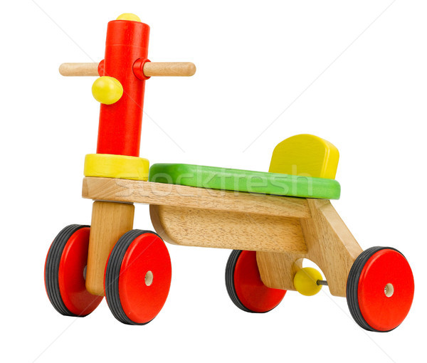 Drewniane zabawki rower dzieci potrzeba nauczyć sportu Zdjęcia stock © JohnKasawa