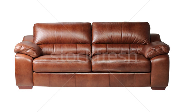 Echt home meubels leder sofa bruin Stockfoto © JohnKasawa