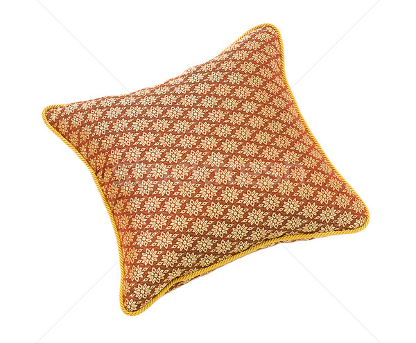 Stock photo: nice craft square cushion from shiny silk