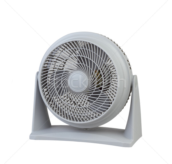 серый портативный электрических ветреный вентилятор изолированный Сток-фото © JohnKasawa