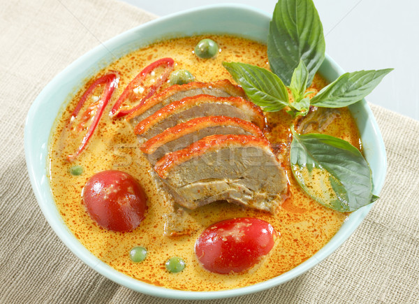 Stock fotó: Thai · koncentrált · curry · grillezett · kacsa · fűszeres