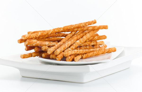 Pretzel salt bread sticks on dish, Stock photo © JohnKasawa
