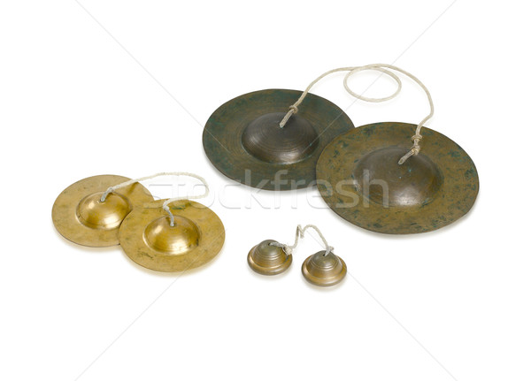 Bronze cymbals castanets Thai asian music percussion instrument  Stock photo © JohnKasawa