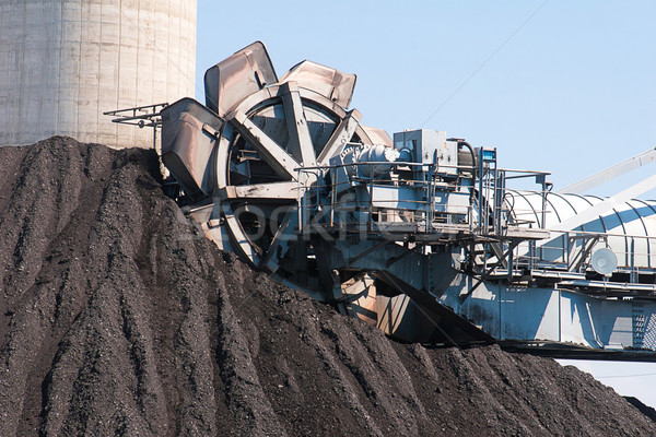 Stock photo: The machinedigging lignite to the tower plant to produce the ele