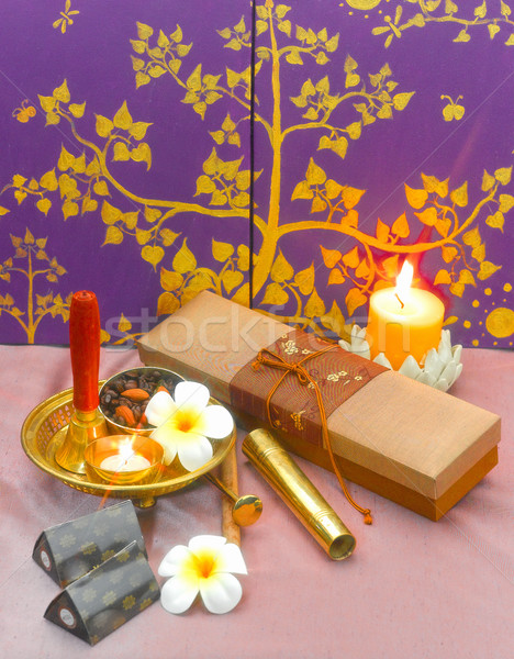 美麗 蠟燭 禮品盒 特別 花 光 商業照片 © JohnKasawa