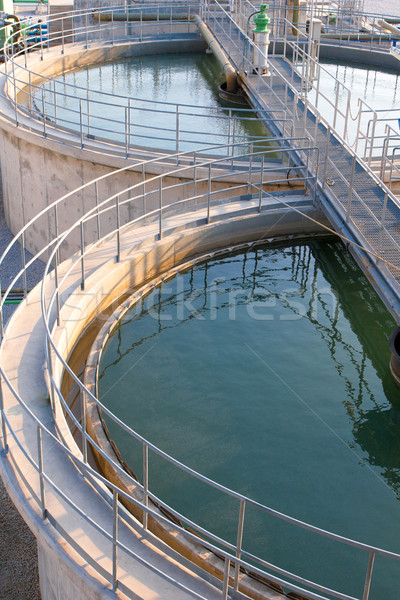 Su tedavi jeneratör elektrik santralı soğutma havuz Stok fotoğraf © JohnKasawa