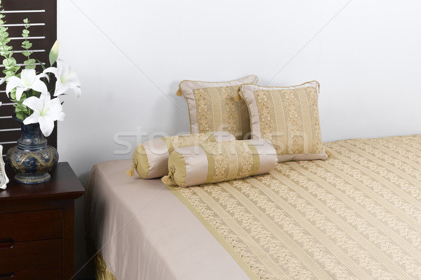 Soft and comfort blanket in a nice interior bedroom Stock photo © JohnKasawa