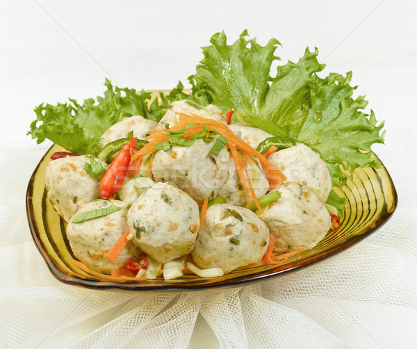 Vegetarian fish ball easy cooking great for health Stock photo © JohnKasawa