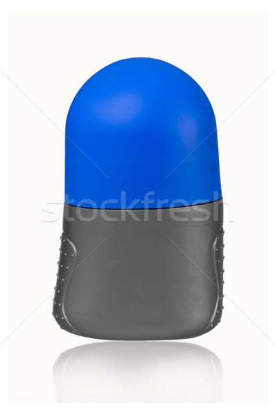 Stock photo: Empty clear blank logos or brands of the deodorant bottle 