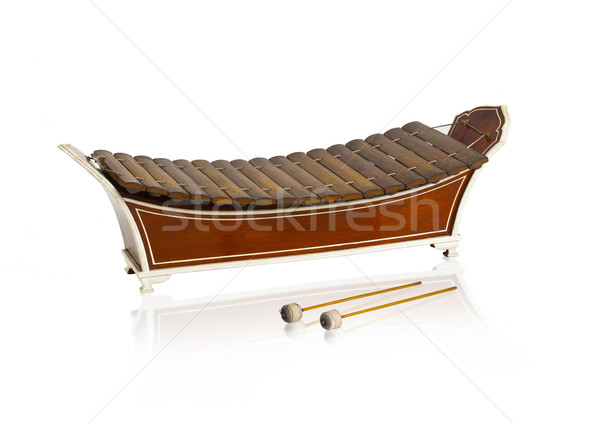 Stock photo: Thai classical wooden xylophone music instrument