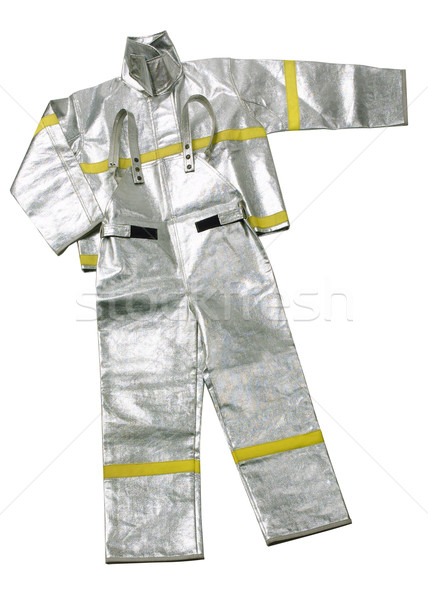Anti fire or fireman uniform isolated on white  Stock photo © JohnKasawa