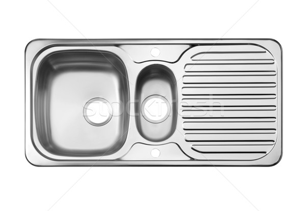 Top view of the empty sink the necessary kitchenware isolated on Stock photo © JohnKasawa