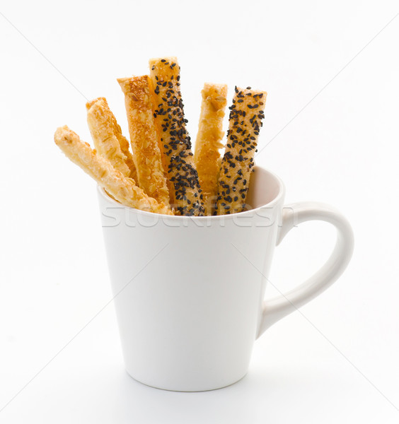 Bread sticks and coffee mug Stock photo © JohnKasawa