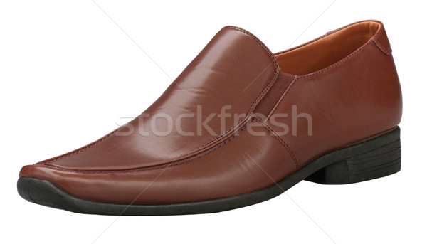 Businessman leather shoes on white  Stock photo © JohnKasawa